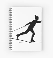 Cross country skiers Cross country Spiral Notebook