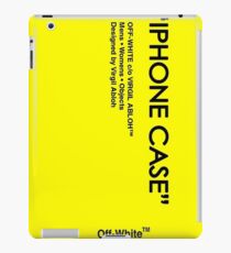 gelb abloh weiß iPad-Hülle & Klebefolie