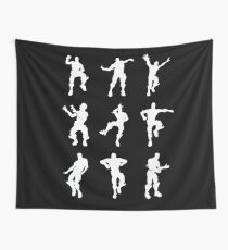 Fortnite Dances - black Wall Tapestry