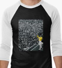Fredddie Mercury Rock Concert Yellow Jacket Men's Baseball ¾ T-Shirt