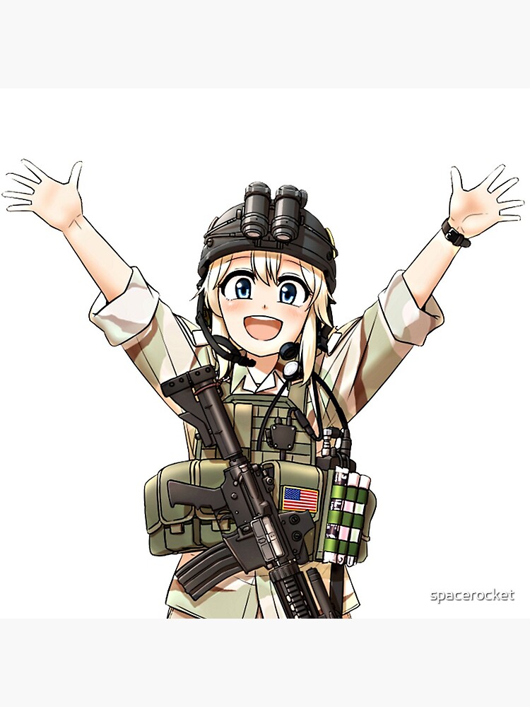 "Anime, Operator-Chan" Clock by spacerocket | Redbubble