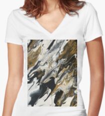 Exhausted Payment Women's Fitted V-Neck T-Shirt