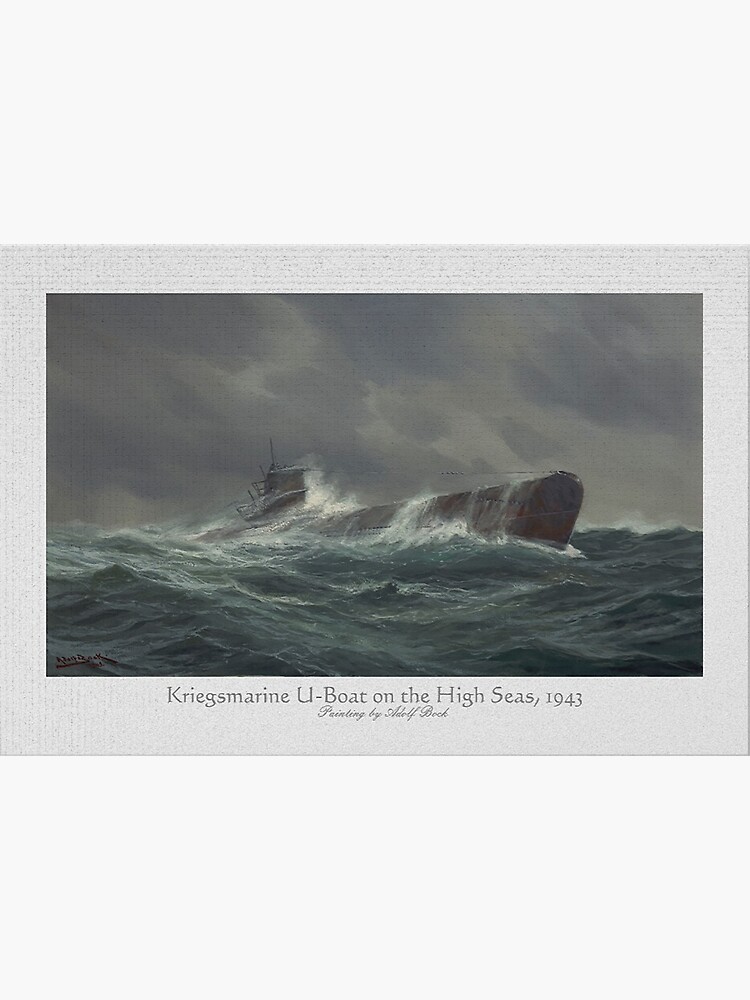 Kriegsmarine U-boat on the high seas, 1943 by edsimoneit