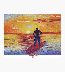 Stand up & Paddle boarder sunset Photographic Print