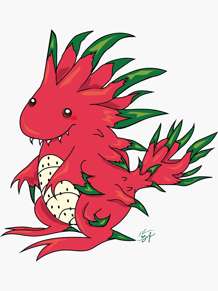 Dragon Fruit Dragon-White by GroglioArt
