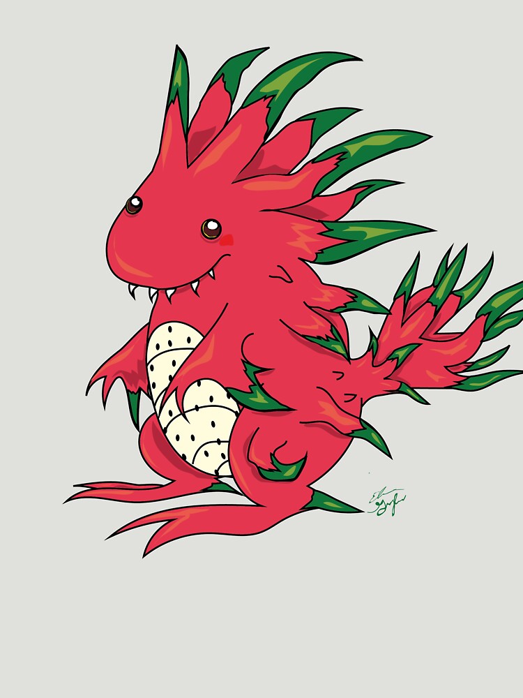 Dragon Fruit Dragon-White by GroglioArt