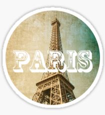 old fashioned paris The Eiffel Tower Sticker