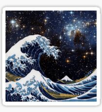 Pegatina Hokusai y LH95 - La gran ola de Kanagawa