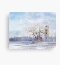 Cheboygan Crib Lighthouse - Michigan - Lake Huron Landscape Photograph Canvas Print