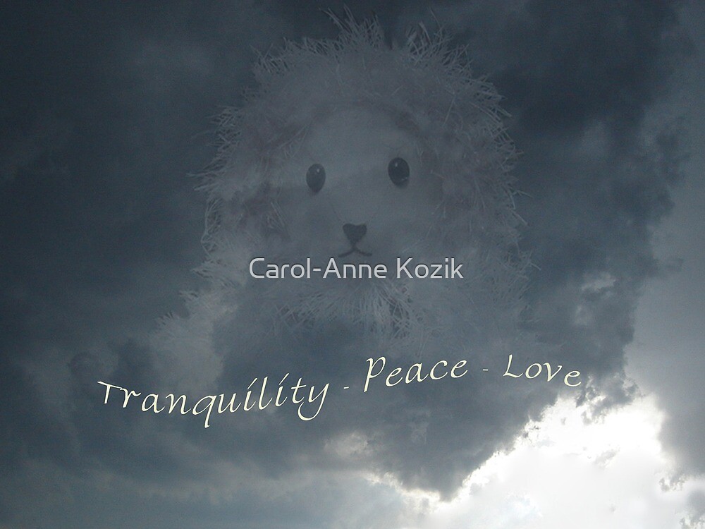 "Tranquility Peace Love" by CarolAnne Kozik Redbubble