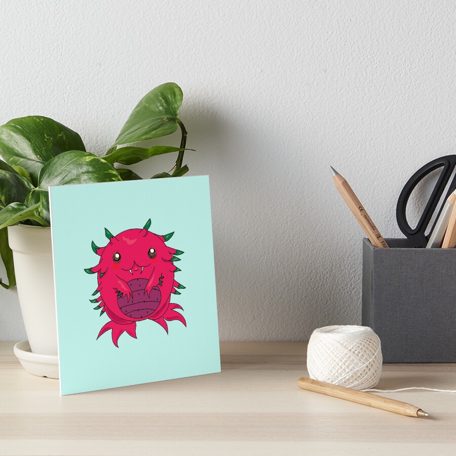 Dragon Fruit Dragon-Red Art Board Print