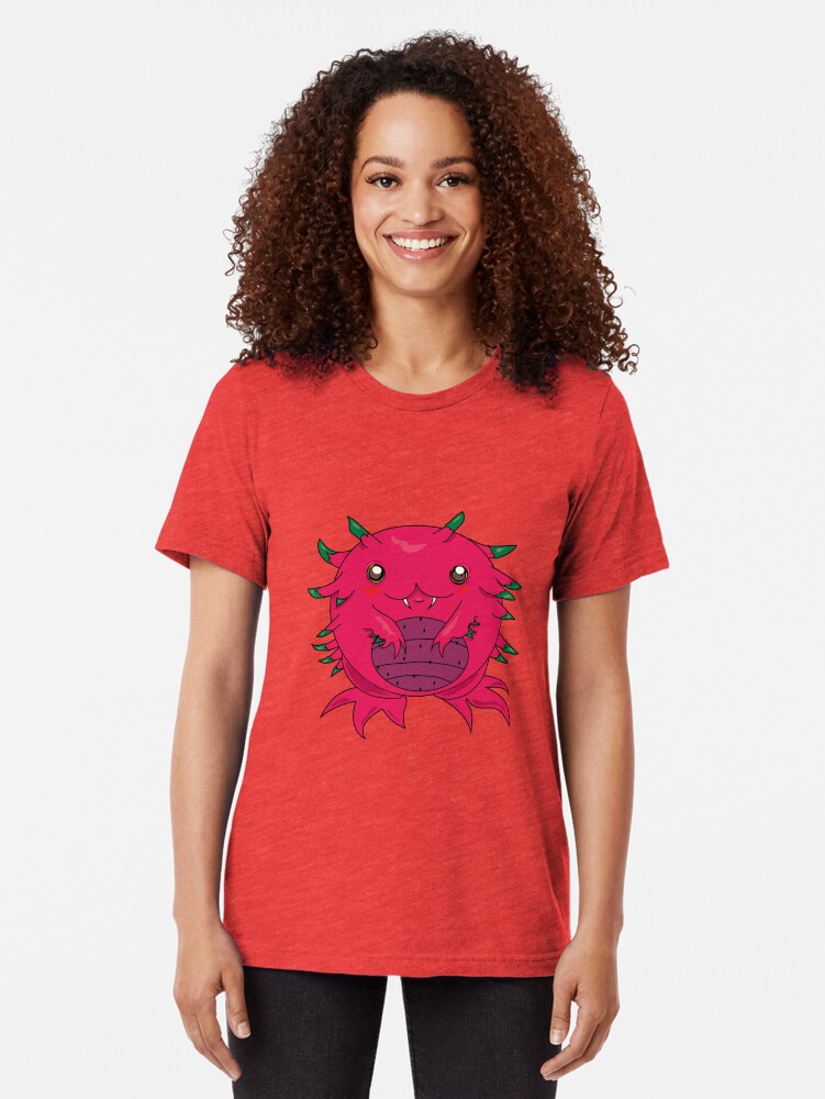 Alternate view of Dragon Fruit Dragon-Red Tri-blend T-Shirt