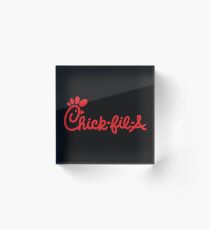 chick fil a tshirt Acrylic Block