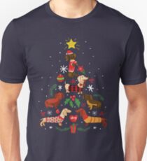 Funny Dachshund Christmas Tree Shirt Ornament Decor Gift Unisex T-Shirt