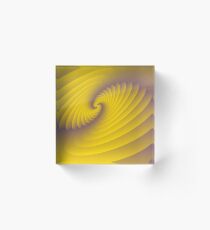 Yellowish Modern Art Acrylic Block