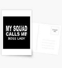 Meine Gruppe ruft mich Boss Lady T-Shirt Postkarten