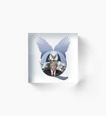 QAnon - Q + Trump Great Awakening WWG1WGA Acrylic Block