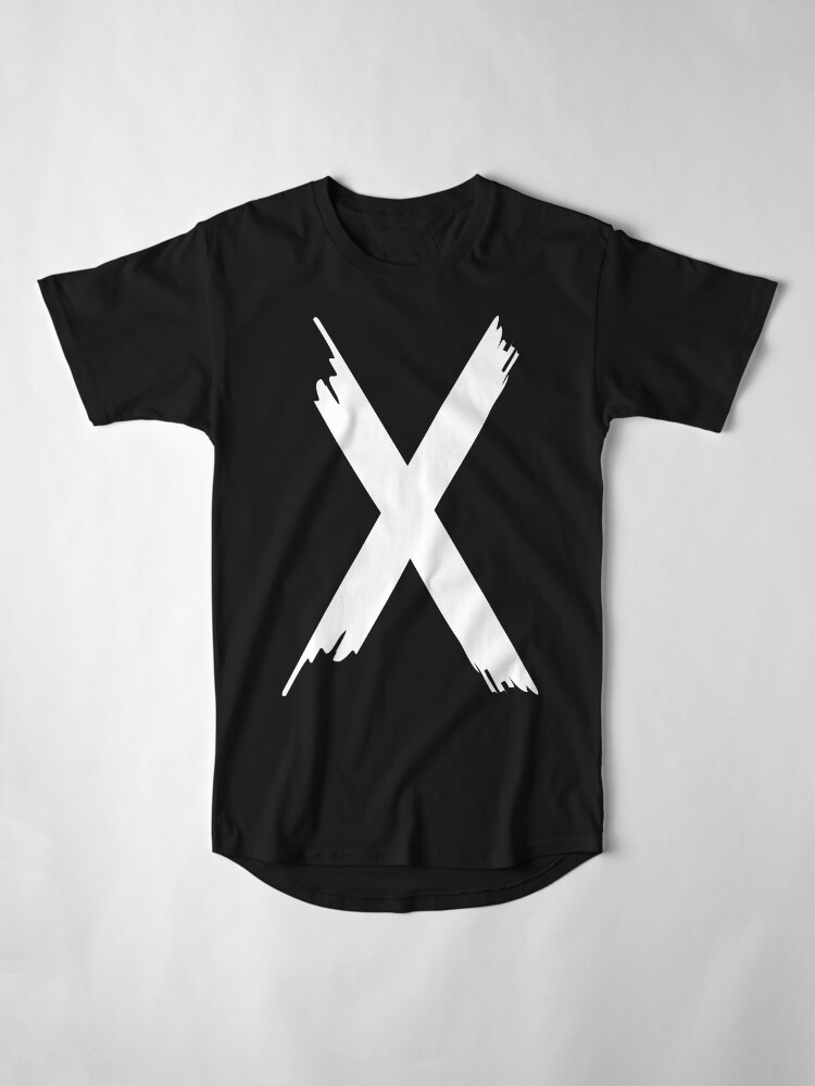 T-shirt long ''X Paint letter' : autre vue