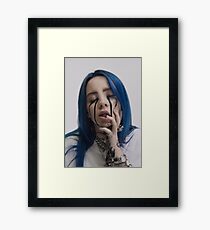 Billie Elish Schwarze Tränen Gerahmtes Wandbild