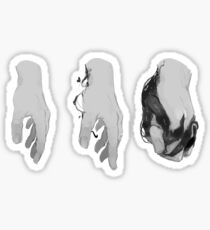 how to hold hands with your partner when you share the same body Sticker