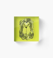 Lion - Lime Punch Acrylic Block
