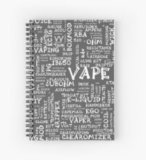 Vape Design Wordcloud Poster White Spiral Notebook