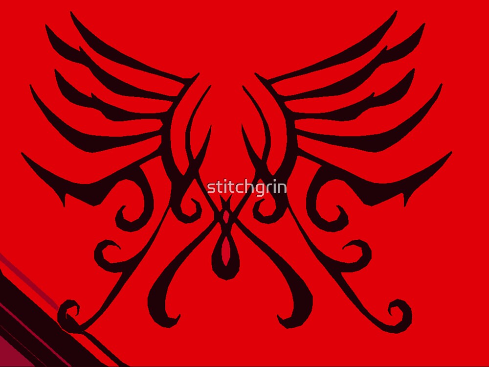 "The Fallen Angel Symbol" by stitchgrin Redbubble
