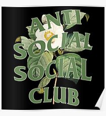 Anti Social Social Club Vintage flower Poster