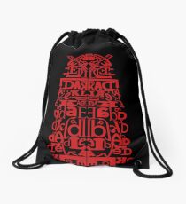 Dalek Typography Drawstring Bag