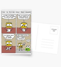 Fred the Mustard Packet Tries Origami Postcards