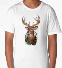 Christmas Deer Long T-Shirt