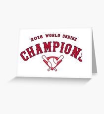 Boston Red Sox 2018 Weltmeisterschaft Meister Grußkarte