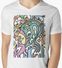 "Caripela" Green V-Neck T-Shirt
