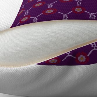Alternate view of Anne Boleyn B necklace in purple Throw Pillow