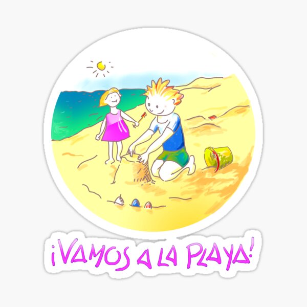 ¡Vamos a la playa, niños! - Let´s Go to the Beach, Kids! - Auf zum Strand, Kinder! Sticker