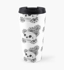 Dia de Los Muertos Flower Skulls Travel Mug