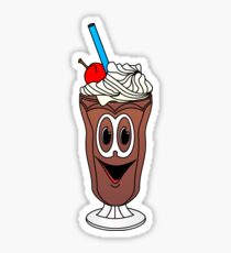 Chocolate Ice Cream Sundae Cartoon Sticker