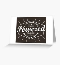 Coffee Powered Bicycle Greeting Card
