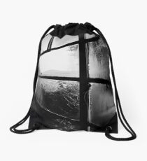 Loch Ness hostel window Drawstring Bag