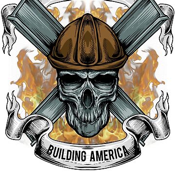 Building America Union Ironworker Bumper Sticker #B313