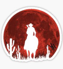 Pegatina Red Dead Redemption 2-Red Moon-Cowboy