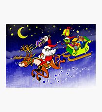 Santa's Gift Delivery with a Slingshot! Photographic Print
