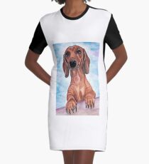 dachshund Max Graphic T-Shirt Dress