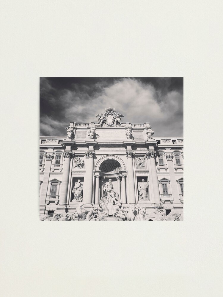 Trevi Fountain Black White Photography Of Rome Fine Art