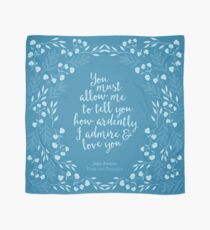Jane Austen Pride and Prejudice Floral Love Quote Scarf