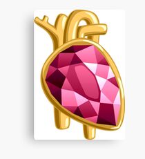 Heart Organ Jewels Jewelry Precious Diamonds Gems Precious Gift Canvas Print