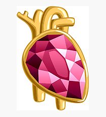 Heart Organ Jewels Jewelry Precious Diamonds Gems Precious Gift Photographic Print