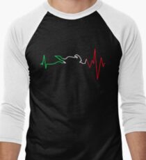 Motorcycle Heartbeat Men's Baseball ¾ T-Shirt