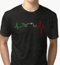 Motorcycle Heartbeat Tri-blend T-Shirt