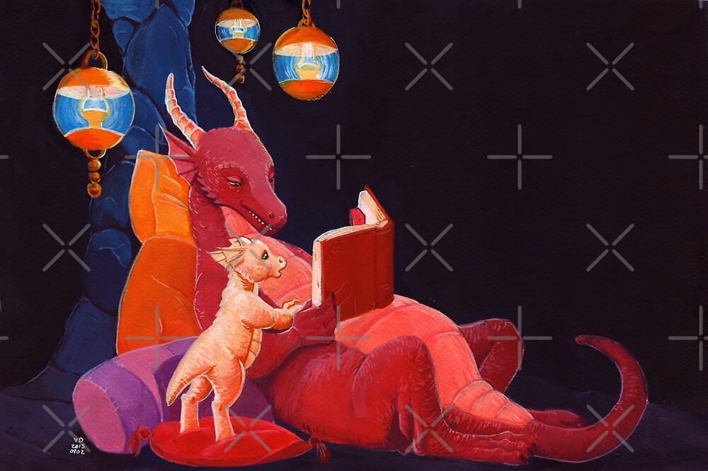 Storytime dragon style by Valériane Duvivier